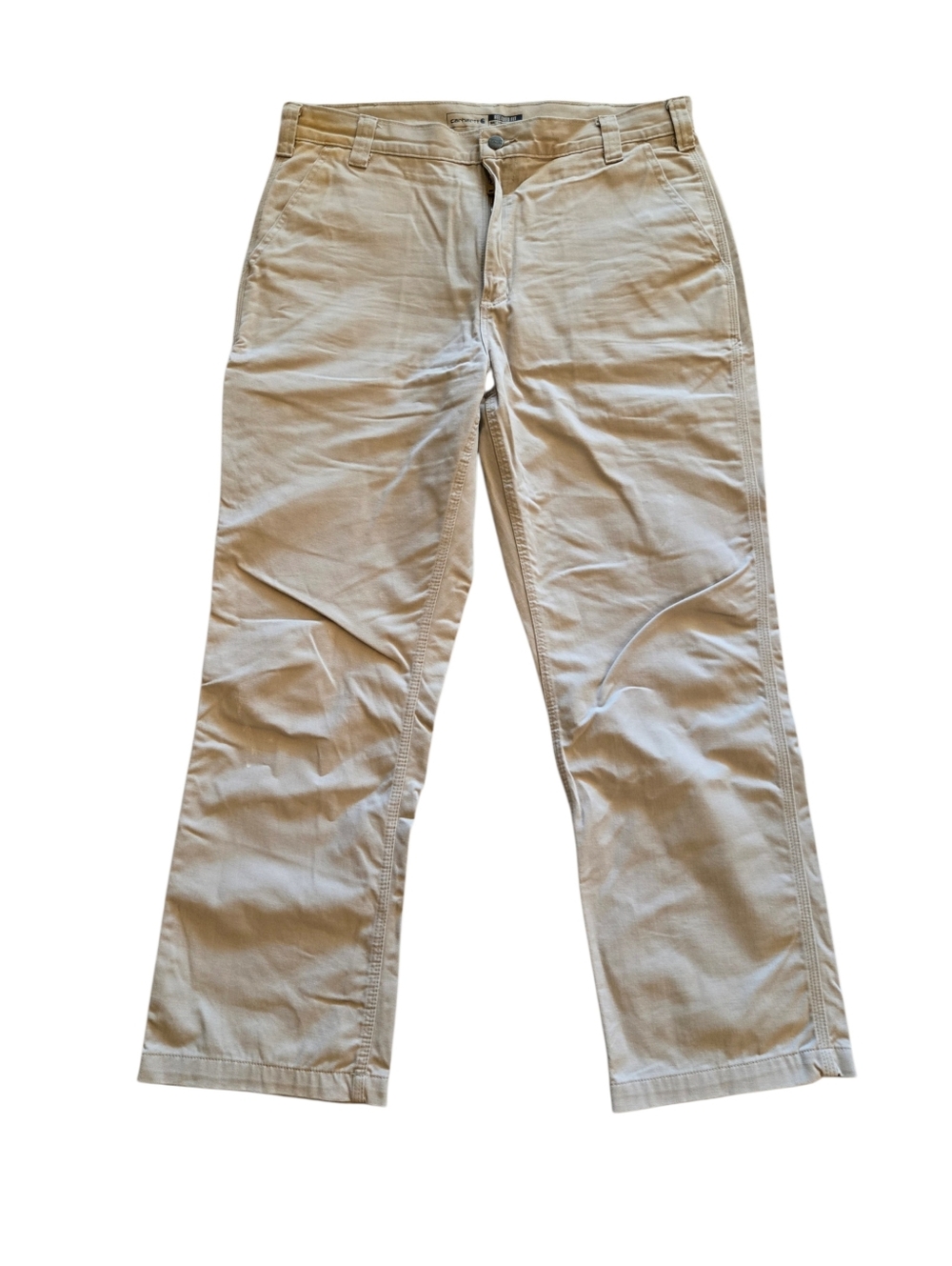 NWOT Carhartt Men's Khaki Straight-Leg Relaxed Fit Chinos - Light Tan 36/30